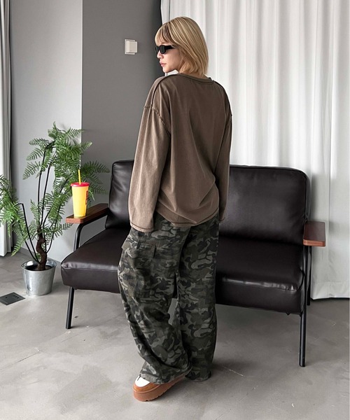 sedacle(セダクル)の「ピグメントプリントロンT(Tシャツ/カットソー・メンズ・ボルドー/ブラウン/チャコールグレー・SMALL/MEDIUM/LARGE)」の18枚目の写真