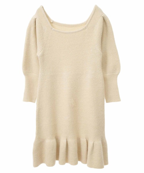 31 Sons de mode（トランテアン　ソン　ドゥ　モード）の「ロングカーデセットミニワンピース（ワンピース・レディース・ライトグレー/キャメル/ラベンダー/オフホワイト・フリー）」の7枚目の写真