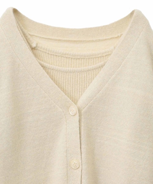 31 Sons de mode（トランテアン　ソン　ドゥ　モード）の「ロングカーデセットミニワンピース（ワンピース・レディース・ライトグレー/キャメル/ラベンダー/オフホワイト・フリー）」の11枚目の写真