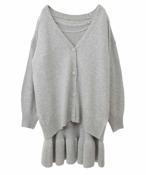 【セール】ロングカーデセットミニワンピース（ワンピース）｜31 Sons de mode（トランテアン ソン ドゥ モード）