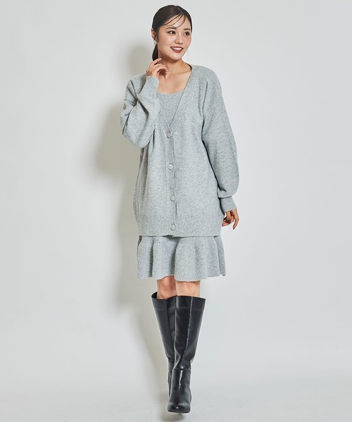 【セール】ロングカーデセットミニワンピース（ワンピース）｜31 Sons de mode（トランテアン ソン ドゥ モード）