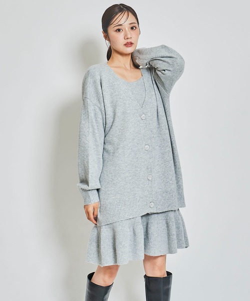 【セール】ロングカーデセットミニワンピース（ワンピース）｜31 Sons de mode（トランテアン ソン ドゥ モード）