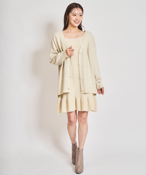 【セール】ロングカーデセットミニワンピース（ワンピース）｜31 Sons de mode（トランテアン ソン ドゥ モード）