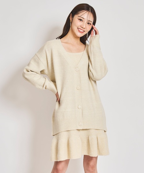 【セール】ロングカーデセットミニワンピース（ワンピース）｜31 Sons de mode（トランテアン ソン ドゥ モード）