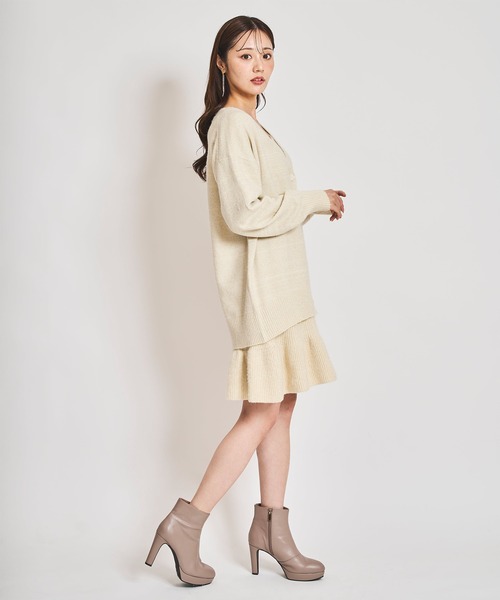 【セール】ロングカーデセットミニワンピース（ワンピース）｜31 Sons de mode（トランテアン ソン ドゥ モード）