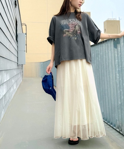 classicalelf（クラシカルエルフ）の「優雅さ際立つ主役級。大人のマーメイドダブルチュールスカート（ロング丈）（スカート・レディース・グレー/モカ/アイボリー/ブラック・X-LARGE/SMALL/MEDIUM/LARGE）」の20枚目の写真