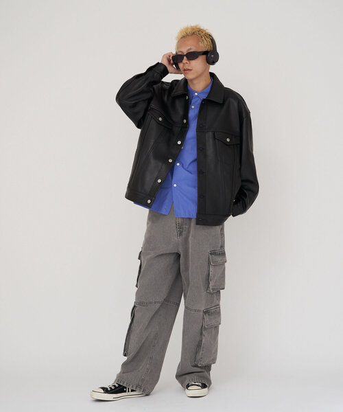 CIAOPANIC(チャオパニック)の「【RAXA/ラシャ】レザーGジャン(ブルゾン・レディース・ブラック・MEDIUM/LARGE)」の7枚目の写真