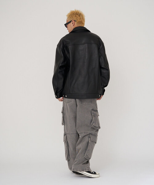 CIAOPANIC(チャオパニック)の「【RAXA/ラシャ】レザーGジャン(ブルゾン・レディース・ブラック・MEDIUM/LARGE)」の9枚目の写真