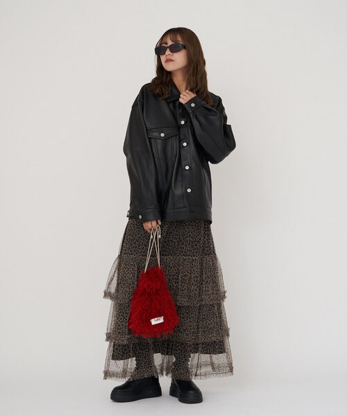 CIAOPANIC(チャオパニック)の「【RAXA/ラシャ】レザーGジャン(ブルゾン・レディース・ブラック・MEDIUM/LARGE)」の11枚目の写真