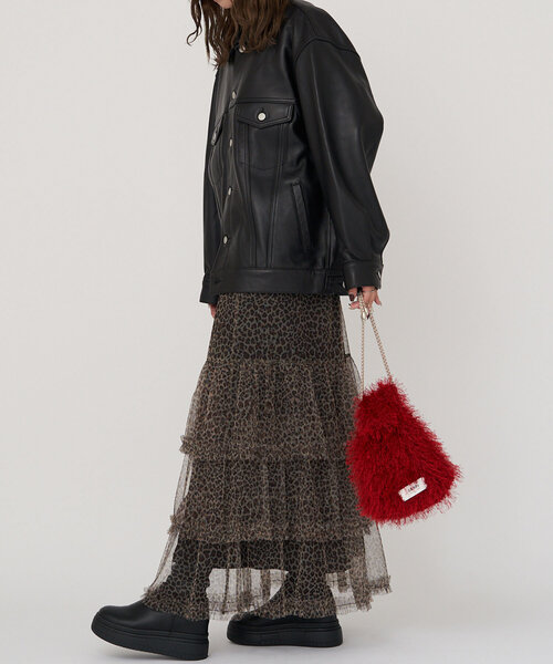 CIAOPANIC(チャオパニック)の「【RAXA/ラシャ】レザーGジャン(ブルゾン・レディース・ブラック・MEDIUM/LARGE)」の12枚目の写真