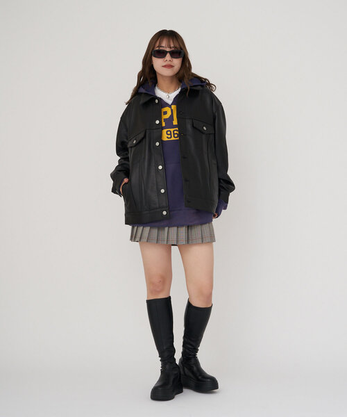 CIAOPANIC(チャオパニック)の「【RAXA/ラシャ】レザーGジャン(ブルゾン・レディース・ブラック・MEDIUM/LARGE)」の17枚目の写真