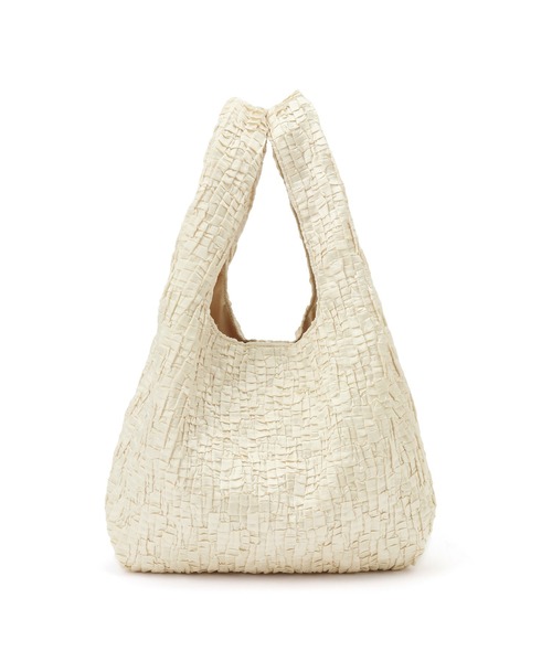 【セール】【サステナブル】タックサテンミドルバッグ（ハンドバッグ）｜ADAM ET ROPE'（アダムエロペ）