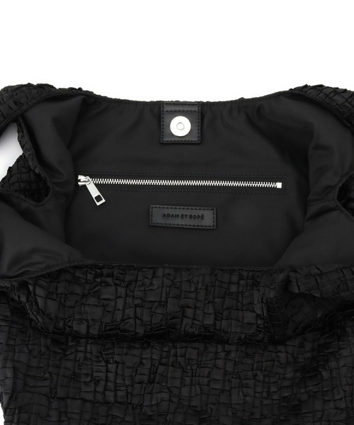 【セール】【サステナブル】タックサテンミドルバッグ（ハンドバッグ）｜ADAM ET ROPE'（アダムエロペ）