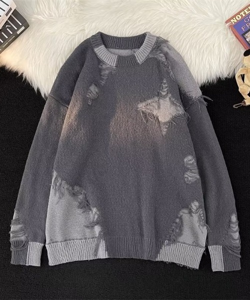 【セール】ダメージ クラッシュ ニット（ニット/セーター）｜DEVICE（デバイス）