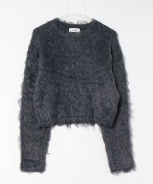 MIESROHE(ミースロエ)の「カールシャギーコンパクトニット(ニット/セーター・レディース・ライトベージュ/グレー/ピンク/チャコールグレー・FREE)」の2枚目の写真