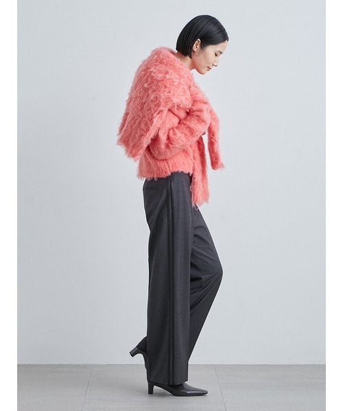 MIESROHE(ミースロエ)の「カールシャギーコンパクトニット(ニット/セーター・レディース・ライトベージュ/グレー/ピンク/チャコールグレー・FREE)」の12枚目の写真