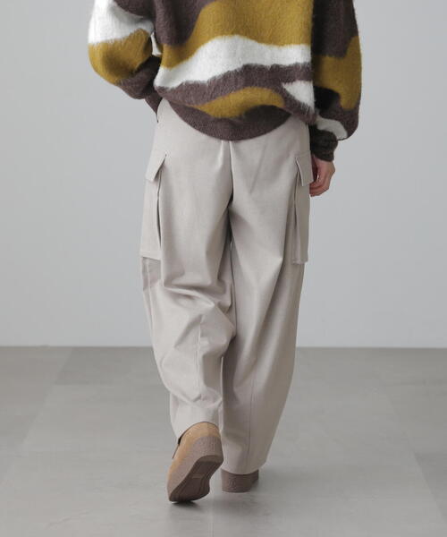 FREE'S MART（フリーズマート）の「◆ウールライクカーゴワイドパンツ（カーゴパンツ・レディース・ホワイト/グレー・SMALL/MEDIUM）」の9枚目の写真