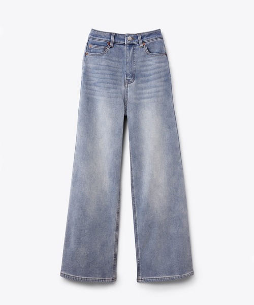 coca(coca)(コカ)の「【DAILY WARM】裏起毛デニムワイドパンツ(デニムパンツ・レディース・ライトブルー/ブルー/ブラック・M/L/S/XS/XL/2XL)」の18枚目の写真