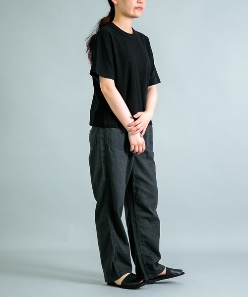 OMNIGOD（オムニゴッド）の「[OMNIGOD womens / オムニゴッド] KLフライス ショートスリーブワイドTシャツ（Tシャツ/カットソー・レディース・ブラック/ピンク/ホワイト/ブルー/コバルトブルー・FREE）」の19枚目の写真