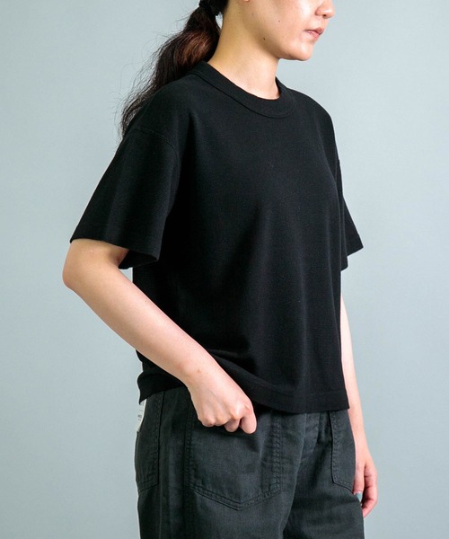 OMNIGOD（オムニゴッド）の「[OMNIGOD womens / オムニゴッド] KLフライス ショートスリーブワイドTシャツ（Tシャツ/カットソー・レディース・ブラック/ピンク/ホワイト/ブルー/コバルトブルー・FREE）」の17枚目の写真