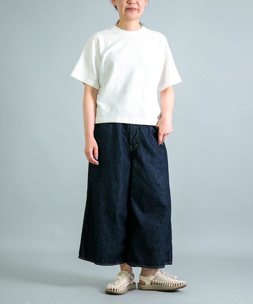 OMNIGOD（オムニゴッド）の「[OMNIGOD womens / オムニゴッド] KLフライス ショートスリーブワイドTシャツ（Tシャツ/カットソー・レディース・ブラック/ピンク/ホワイト/ブルー/コバルトブルー・FREE）」の6枚目の写真