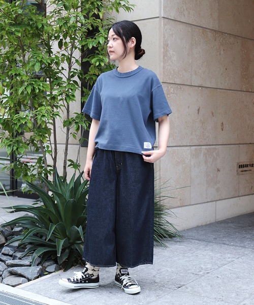 OMNIGOD（オムニゴッド）の「[OMNIGOD womens / オムニゴッド] KLフライス ショートスリーブワイドTシャツ（Tシャツ/カットソー・レディース・ブラック/ピンク/ホワイト/ブルー/コバルトブルー/シルバー・FREE）」の7枚目の写真