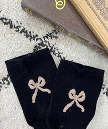apres jour clair（アプレジュールクレア）の「【apres jour clair×ARIAZ】リボン刺繍ソックス（ソックス/靴下・レディース）」