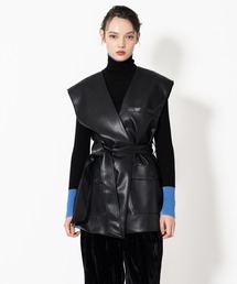 ELOOPS | 【ELOOPS】ヴィーガンレザーベスト(ベスト)