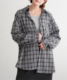 チェックオーバーサイズシャツ