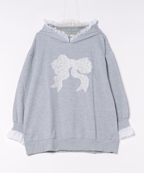 apres jour（アプレジュール）の「レースリボンスウェット【ZOZOTOWN限定アイテム】（パーカー・レディース・グレー/ブラック・フリー/X-LARGE）」の10枚目の写真