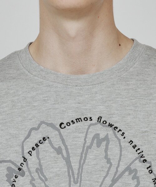 tk.TAKEO KIKUCHI（ティーケータケオキクチ）の「裏毛フラワースウェット（Tシャツ/カットソー・メンズ・チャコールグレー/ベージュ/グレー系4・02/03/04）」の7枚目の写真