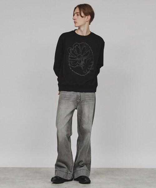 tk.TAKEO KIKUCHI（ティーケータケオキクチ）の「裏毛フラワースウェット（Tシャツ/カットソー・メンズ・チャコールグレー/ベージュ/グレー系4・02/03/04）」の13枚目の写真