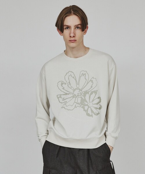 tk.TAKEO KIKUCHI（ティーケータケオキクチ）の「裏毛フラワースウェット（Tシャツ/カットソー・メンズ・チャコールグレー/ベージュ/グレー系4・02/03/04）」の15枚目の写真