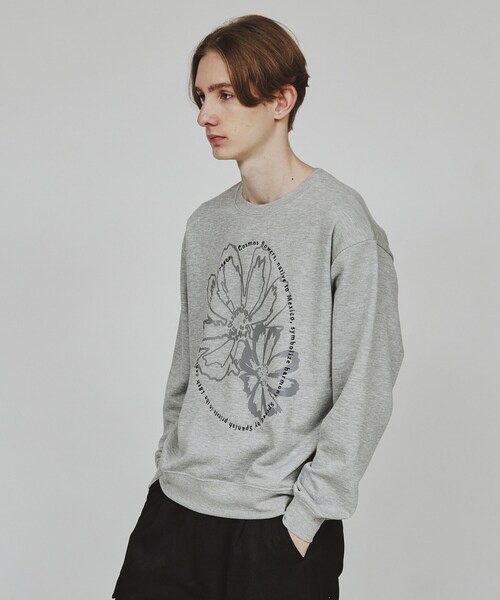 tk.TAKEO KIKUCHI（ティーケータケオキクチ）の「裏毛フラワースウェット（Tシャツ/カットソー・メンズ・チャコールグレー/ベージュ/グレー系4・02/03/04）」の19枚目の写真