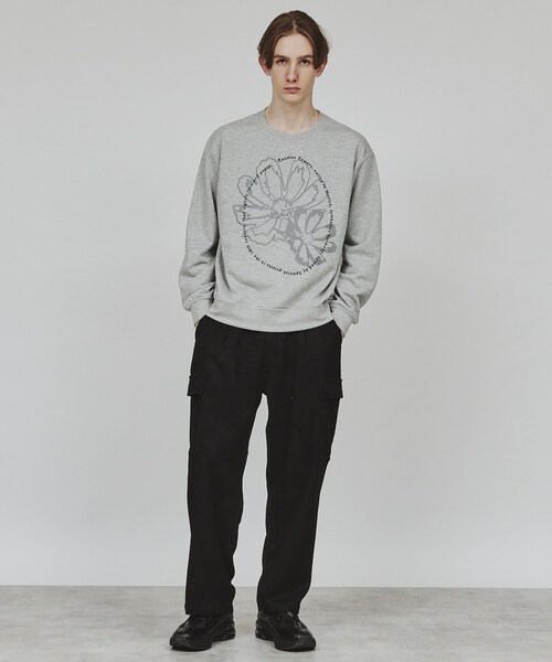 tk.TAKEO KIKUCHI（ティーケータケオキクチ）の「裏毛フラワースウェット（Tシャツ/カットソー・メンズ・チャコールグレー/ベージュ/グレー系4・02/03/04）」の20枚目の写真