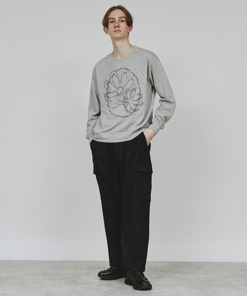 tk.TAKEO KIKUCHI（ティーケータケオキクチ）の「裏毛フラワースウェット（Tシャツ/カットソー・メンズ・チャコールグレー/ベージュ/グレー系4・02/03/04）」の21枚目の写真