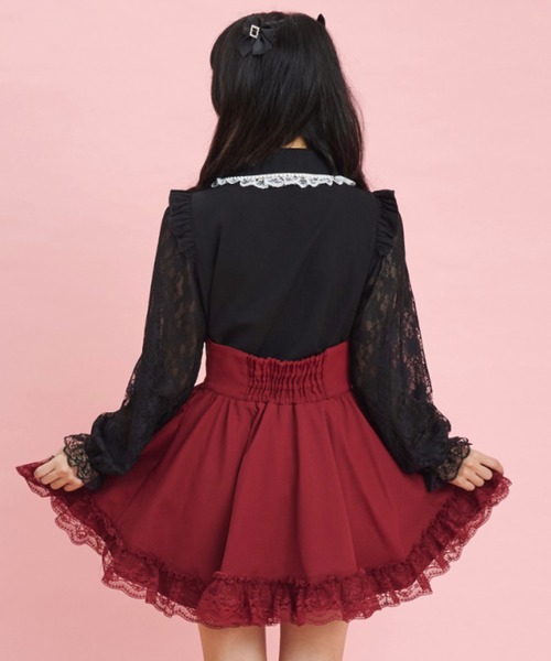 Secret Honey（シークレットハニー）の「ホースヘアスカパン（スカート・レディース・ブラック/ワインレッド・MEDIUM）」の5枚目の写真