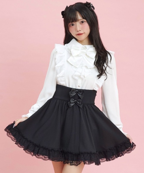 Secret Honey（シークレットハニー）の「ホースヘアスカパン（スカート・レディース・ブラック/ワインレッド・MEDIUM）」の7枚目の写真