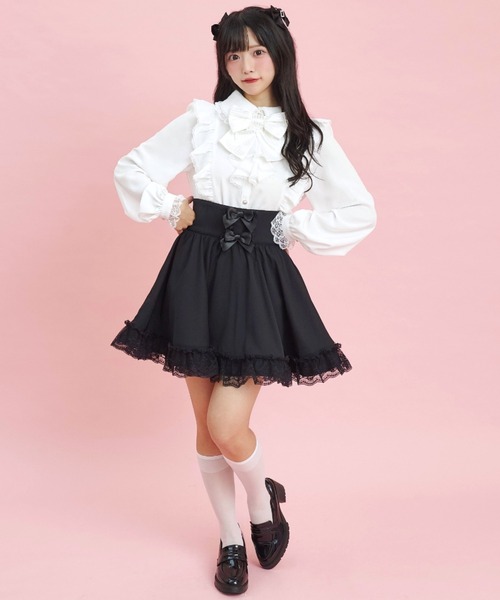 Secret Honey（シークレットハニー）の「ホースヘアスカパン（スカート・レディース・ブラック/ワインレッド・MEDIUM）」の6枚目の写真