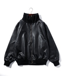 THISIS | メンズライク ヴィンテージ 合成皮革 リブタートル ブルゾン レディース(ブルゾン)