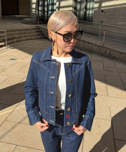 JENNEハート刺繍デニムジャケット（その他アウター）｜JENNE