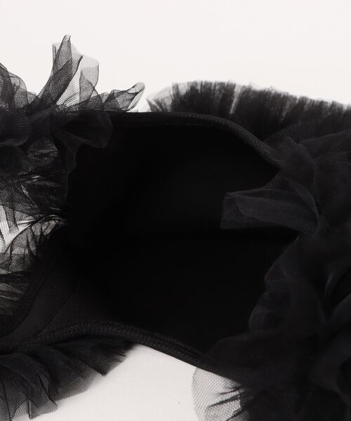 LOWRYS FARM（ローリーズファーム）の「チュールフリルトートBAG　152778（トートバッグ・レディース・ブラック/ベージュ・FREE）」の4枚目の写真