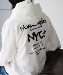 【Mark Gonzales/マーク ゴンザレス】裏起毛 アートワークデザイン オーバーサイズ プルオーバーパーカー