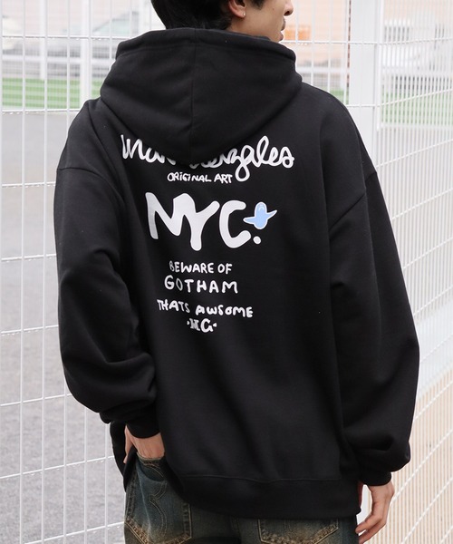 Mark Gonzales（マーク・ゴンザレス）の「【Mark Gonzales/マーク ゴンザレス】裏起毛 アートワークデザイン オーバーサイズ プルオーバーパーカー（パーカー・メンズ・ホワイト系1/ホワイト系2/ホワイト系3/ホワイト系4/ホワイト系5/ブラック系1/ブラック系2/ブラック系3/ブラック系4/ブラック系5/グレー系1/グレー系2/グレー系3/グレー系4/グレー系5・M/L/XL）」の22枚目の写真