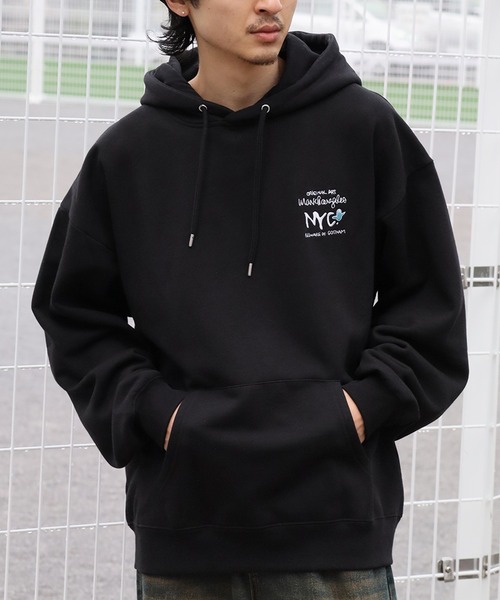 Mark Gonzales（マーク・ゴンザレス）の「【Mark Gonzales/マーク ゴンザレス】裏起毛 アートワークデザイン オーバーサイズ プルオーバーパーカー（パーカー・メンズ・ホワイト系1/ホワイト系2/ホワイト系3/ホワイト系4/ホワイト系5/ブラック系1/ブラック系2/ブラック系3/ブラック系4/ブラック系5/グレー系1/グレー系2/グレー系3/グレー系4/グレー系5・M/L/XL）」の21枚目の写真