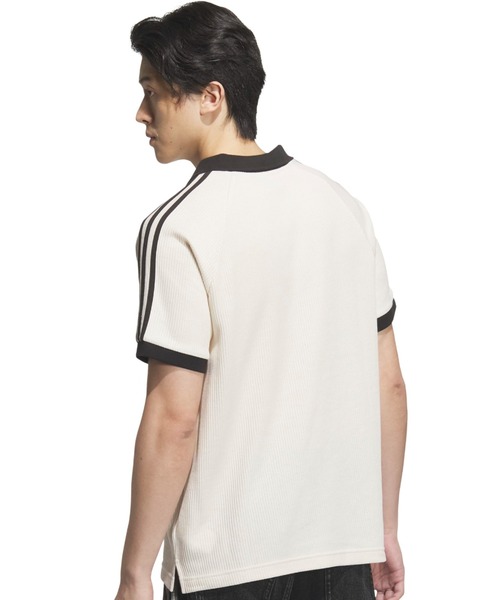 adidas(アディダス)の「adidas WAFFLE SHORT SLEEVE POLO / アディダス ワッフル ショート スリーブ ポロ【SP】(ポロシャツ・メンズ・ホワイト・XXL/XL/L/M/S/XS)」の9枚目の写真