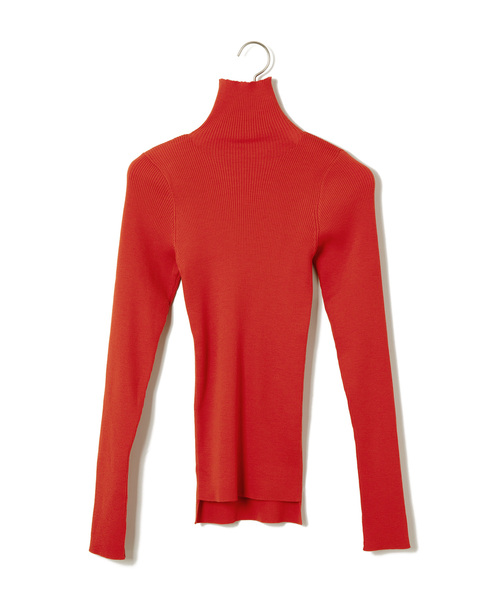 ADAM ET ROPE'(アダムエロペ)の「【公式サイト限定】【AURALEE(オーラリー)】 SUPER FINE WOOL HIGH GAUGE RIB KNIT TURTLE(ニット/セーター・レディース・レッド・1)」の1枚目の写真