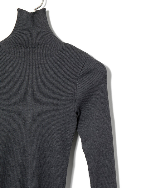 ADAM ET ROPE'(アダムエロペ)の「【公式サイト限定】【AURALEE(オーラリー)】 SUPER FINE WOOL HIGH GAUGE RIB KNIT TURTLE(ニット/セーター・レディース・レッド・1)」の5枚目の写真