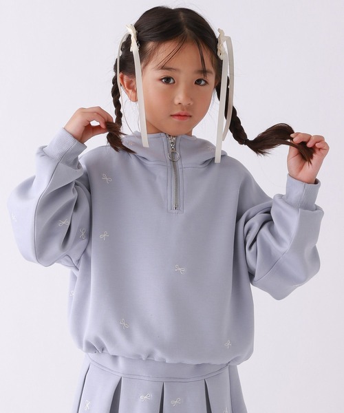 10C REPIPI(ジューシーレピピ)の「【10C REPIPI】ソウガラハーフZIPパーカー(パーカー・キッズ・グレー/サックスブルー/アイボリー・110cm/130cm/120cm)」の3枚目の写真