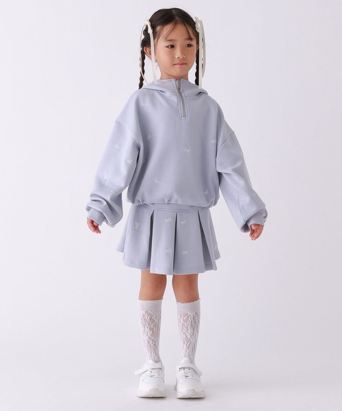10C REPIPI(ジューシーレピピ)の「【10C REPIPI】ソウガラハーフZIPパーカー(パーカー・キッズ・グレー/サックスブルー/アイボリー・110cm/130cm/120cm)」の6枚目の写真